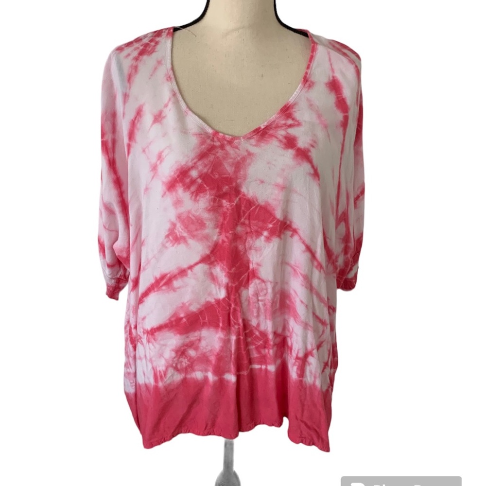 Chelsea & Theodore tie dye flowy summer top size XXL